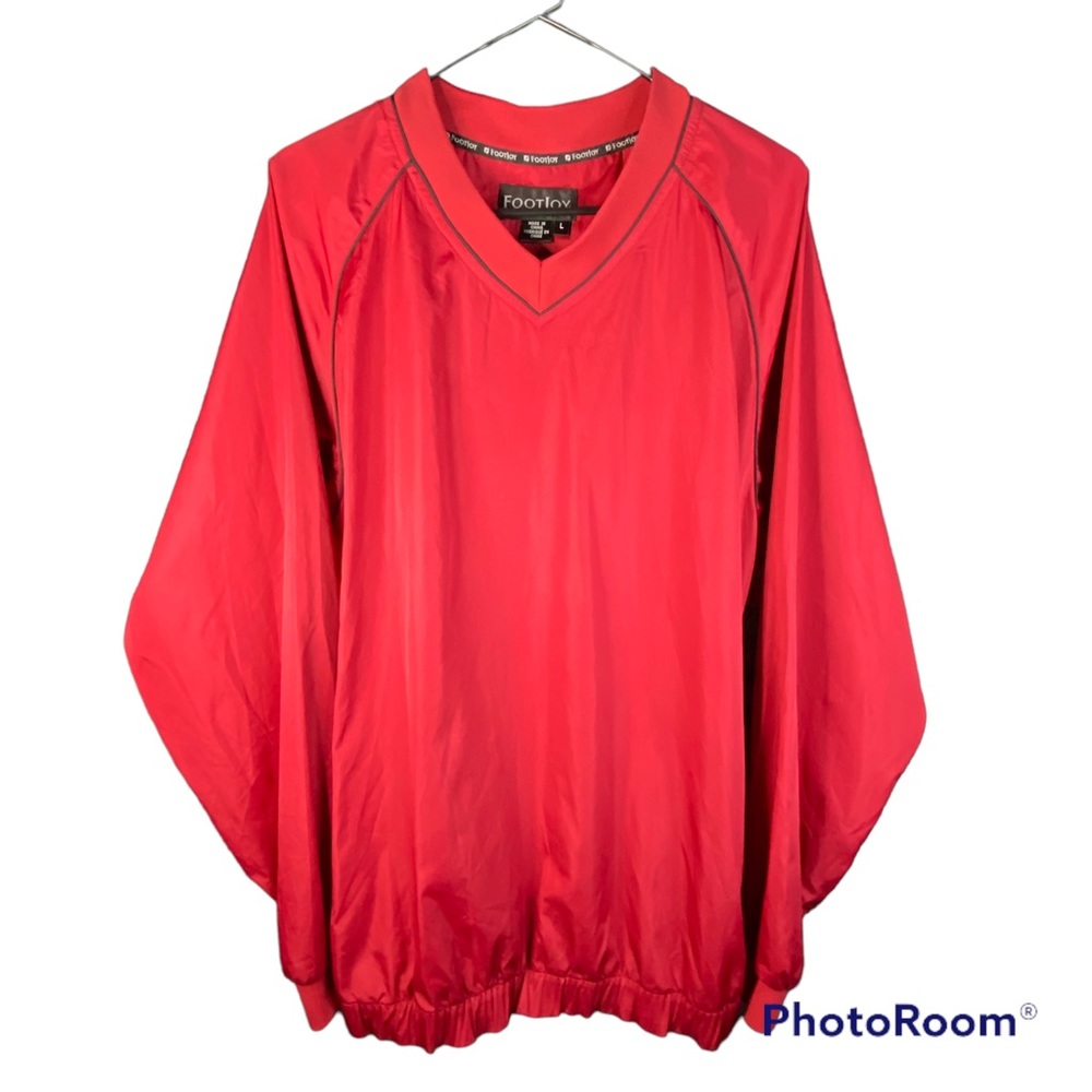 Footjoy Mens jacket golf pullover size large red excellent condition